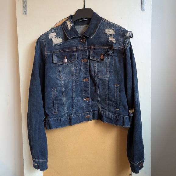 Distressed Denim Jacket - Picture 2 of 9